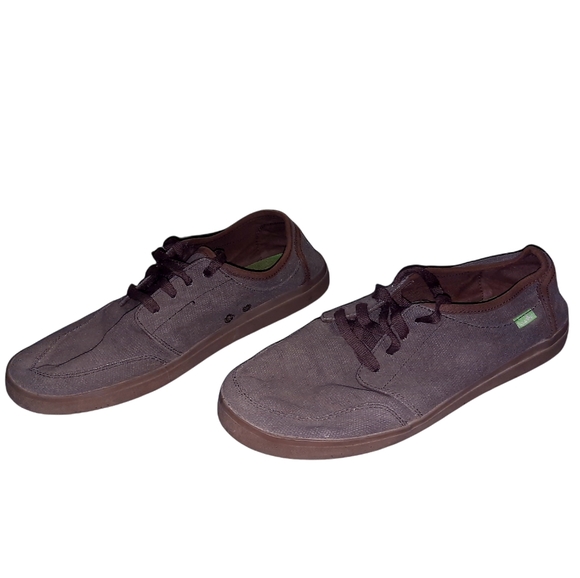 Sanuk 12 Lace Up Shoes Mens Brown. (0548)